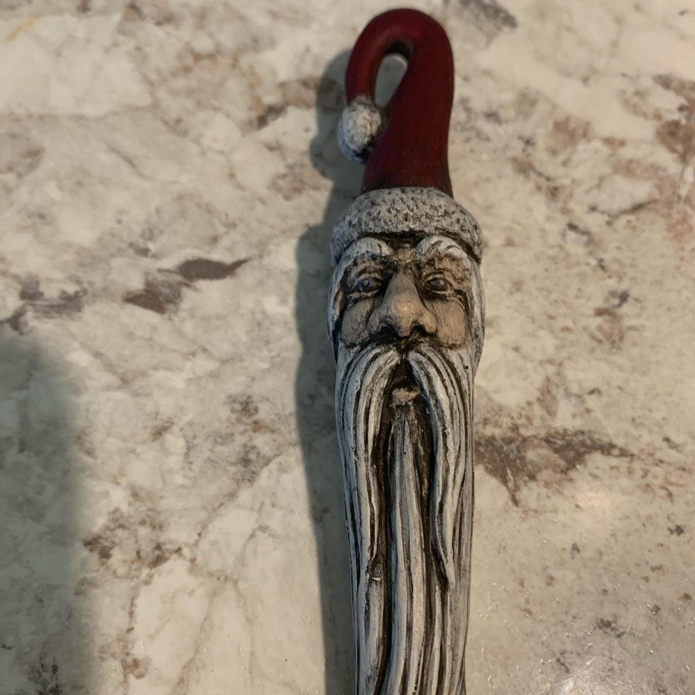 Ceramic Old World Santa Ornament 7.5 in long painted Icicle Christmas